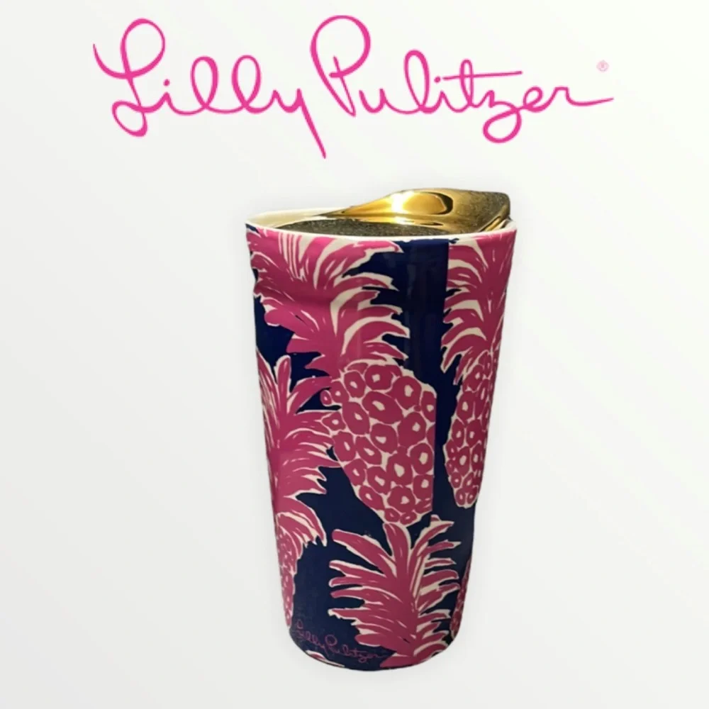 Lilly Pulitzer Flamenco Ceramic Travel Mug